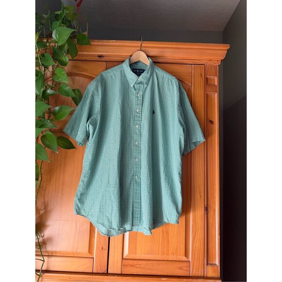Ralph Lauren Blake Green Check Short Sleeve Shirt Size XXL - Picture 3 of 7